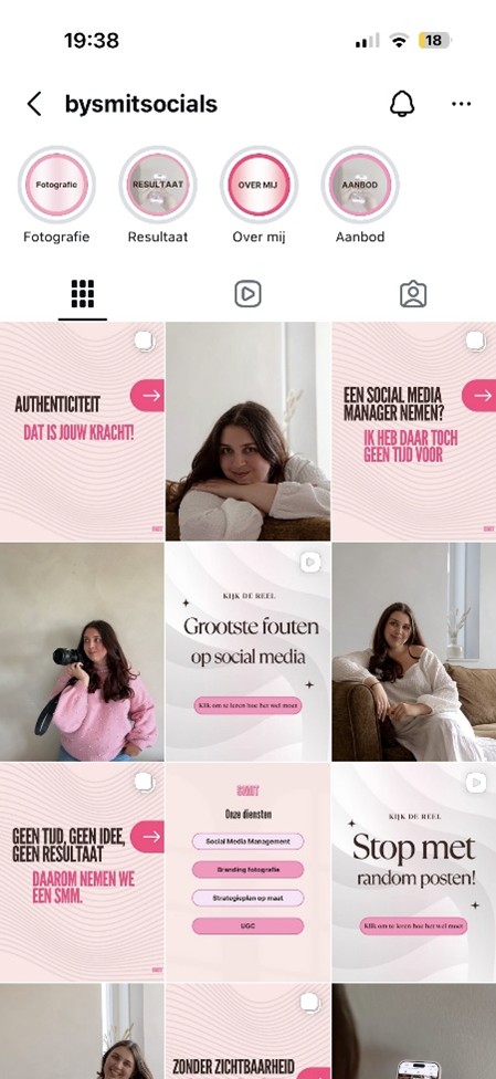 Het Instagram-profiel van Smit Socials